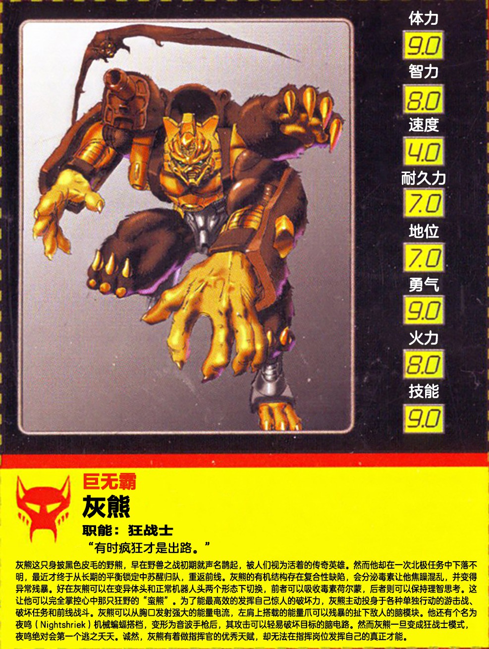 《变形金刚：BotCon 1994》漫画最新章节1998 人物卡免费下拉式在线观看章节第【2】张图片