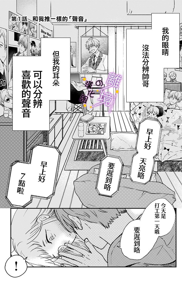 《太喜欢你的声音了》漫画最新章节第1话 和我推一样的（声音）免费下拉式在线观看章节第【2】张图片