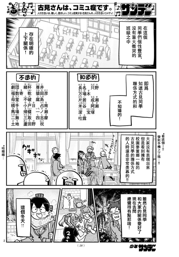 《古见同学有交流障碍症》漫画最新章节第258话免费下拉式在线观看章节第【2】张图片