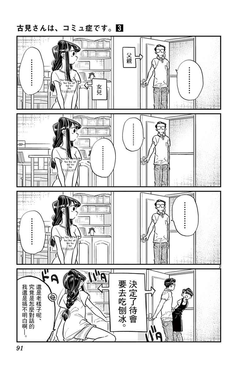 《古见同学有交流障碍症》漫画最新章节第42话 刨冰免费下拉式在线观看章节第【2】张图片