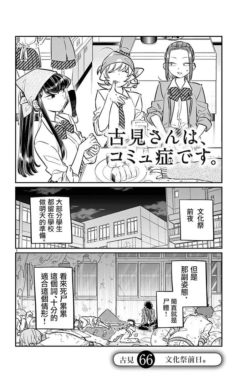 《古见同学有交流障碍症》漫画最新章节第66话 文化祭前日免费下拉式在线观看章节第【1】张图片