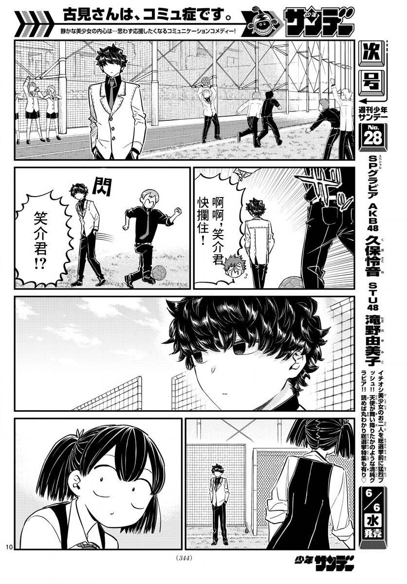 《古见同学有交流障碍症》漫画最新章节第143话 是足球免费下拉式在线观看章节第【10】张图片