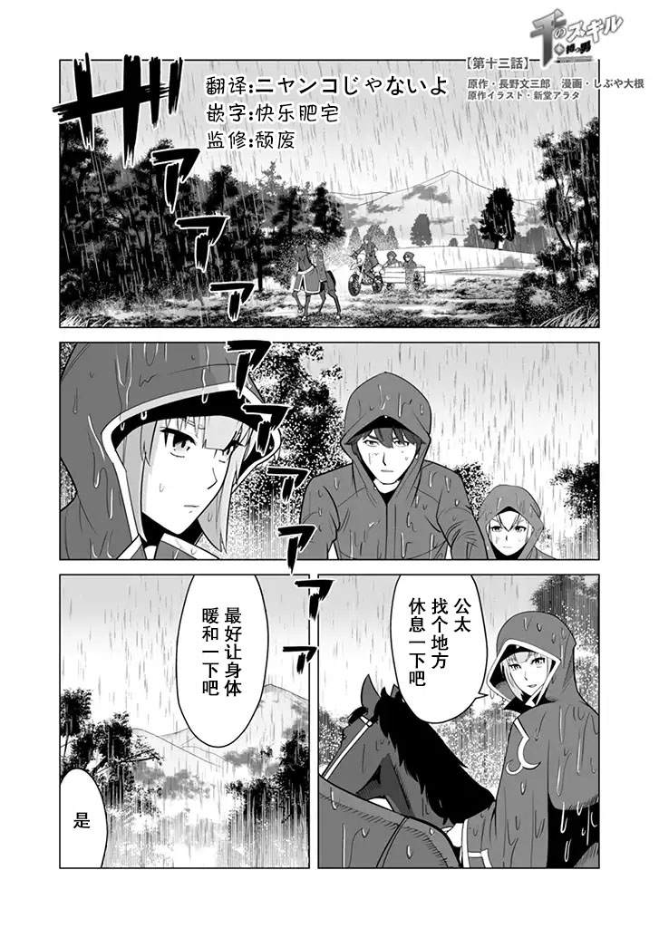 《掌握千技的男人在异世界开始召唤兽生活》漫画最新章节第13话免费下拉式在线观看章节第【1】张图片