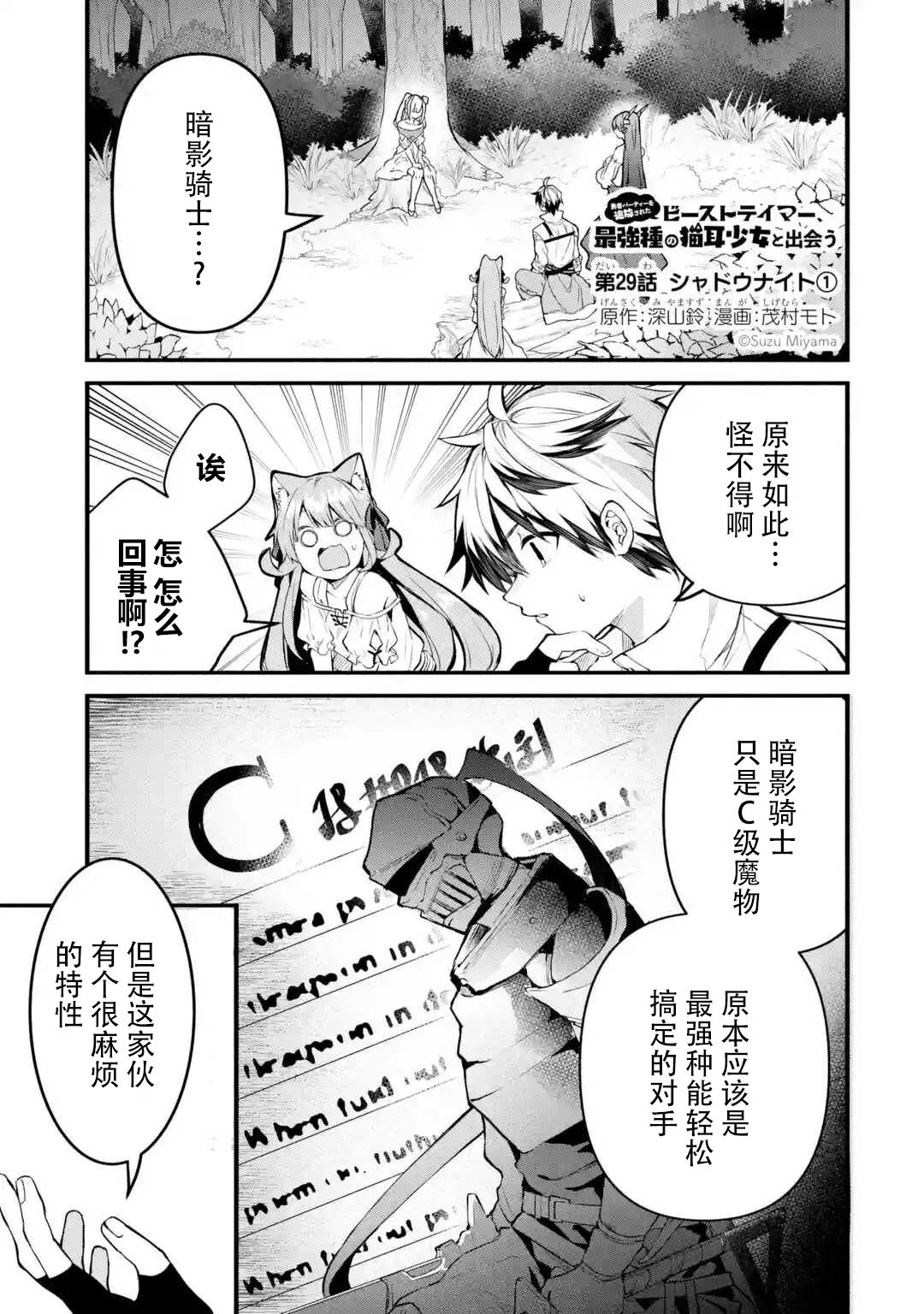 《被勇者队伍开除的驭兽使、邂逅了最强种的猫耳少女》漫画最新章节第29话免费下拉式在线观看章节第【1】张图片