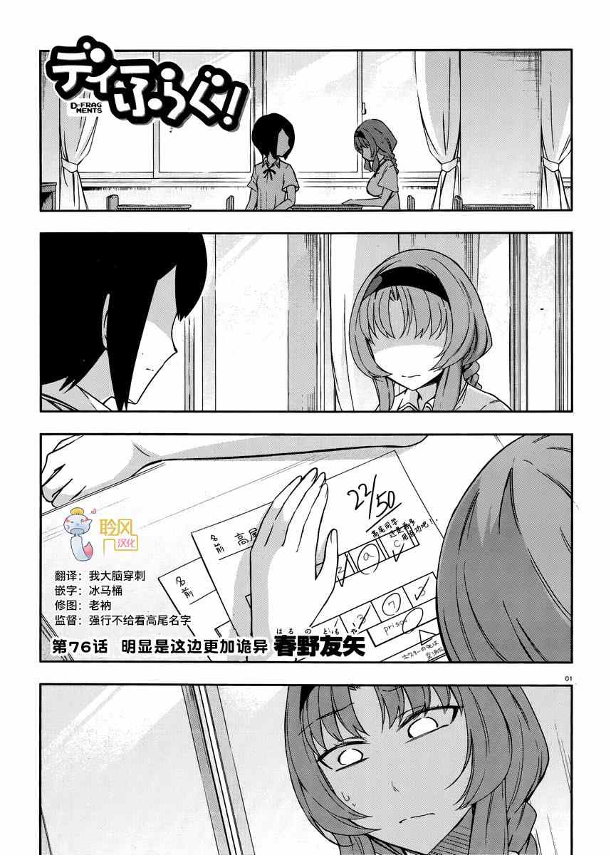 《属性同好会》漫画最新章节第76话免费下拉式在线观看章节第【1】张图片