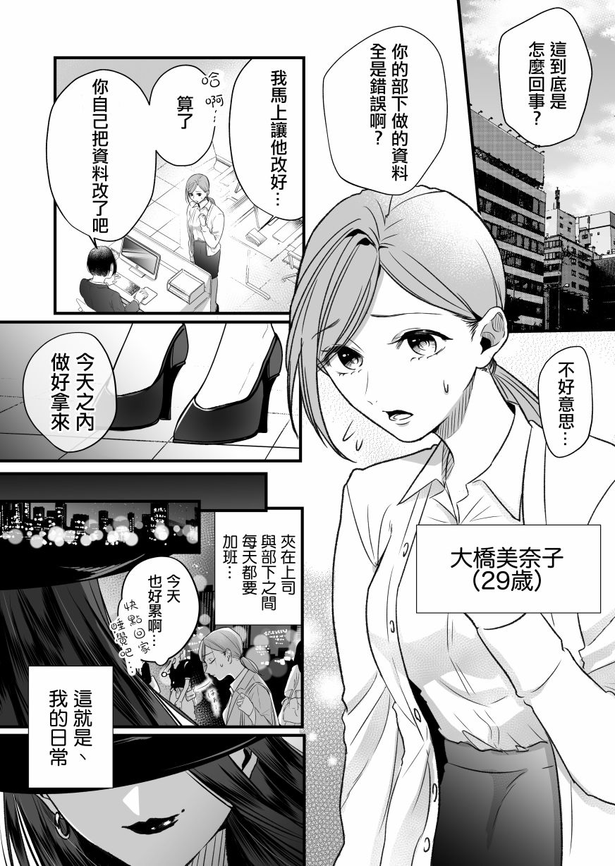 《精疲力尽的女人被色气四溢的女人打了的故事》漫画最新章节短篇免费下拉式在线观看章节第【2】张图片