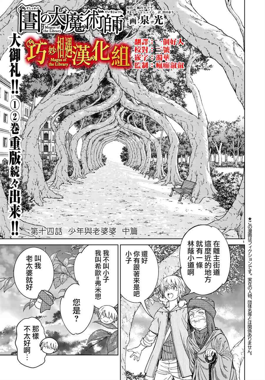 《图书馆的大魔法师》漫画最新章节第14.2话 少年与老婆婆（中篇）免费下拉式在线观看章节第【1】张图片