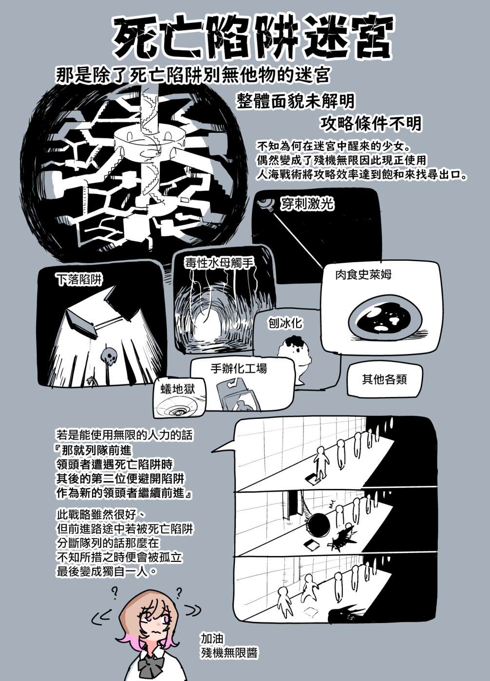 《残机无限酱vs死亡陷阱迷宫》漫画最新章节第1话免费下拉式在线观看章节第【5】张图片