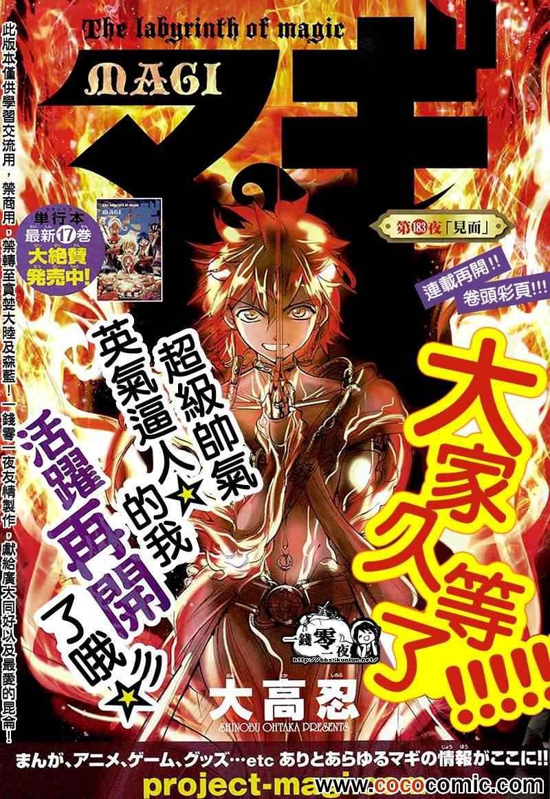 《魔笛MAGI》漫画最新章节第183话免费下拉式在线观看章节第【2】张图片