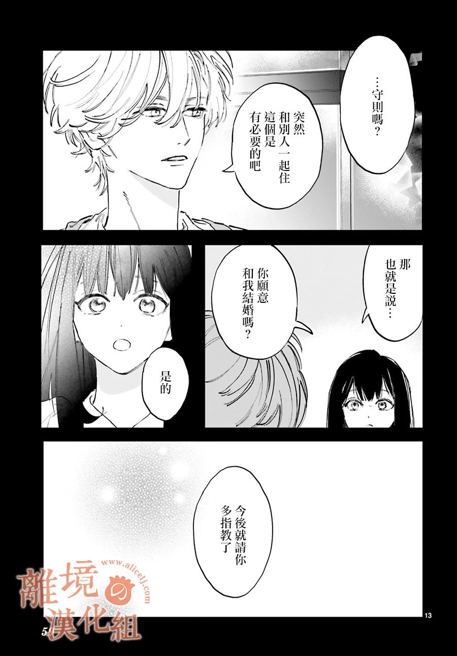 《金鱼店的临时夫妻》漫画最新章节第2话 我不会喜欢上阿七的免费下拉式在线观看章节第【13】张图片