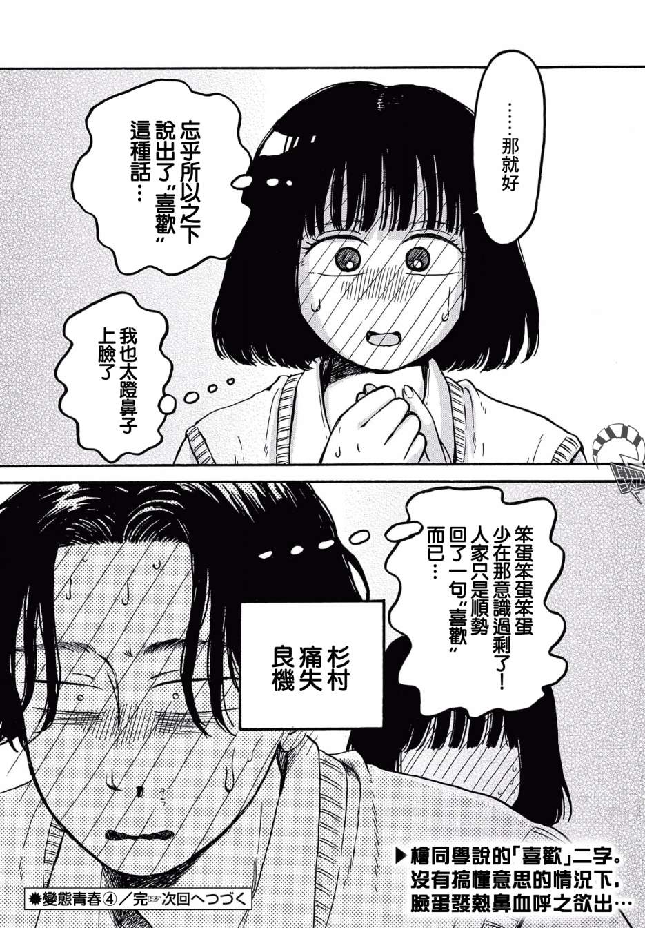 《变态青春》漫画最新章节第4话 喜欢的哦？免费下拉式在线观看章节第【24】张图片
