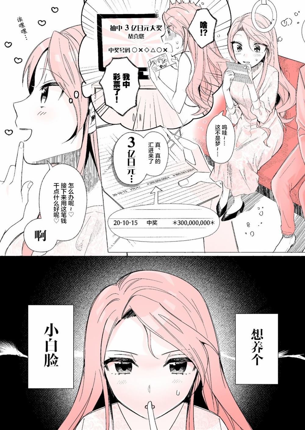 《买彩票中了3亿日元所以就开始包养美女小白脸》漫画最新章节第1话免费下拉式在线观看章节第【1】张图片