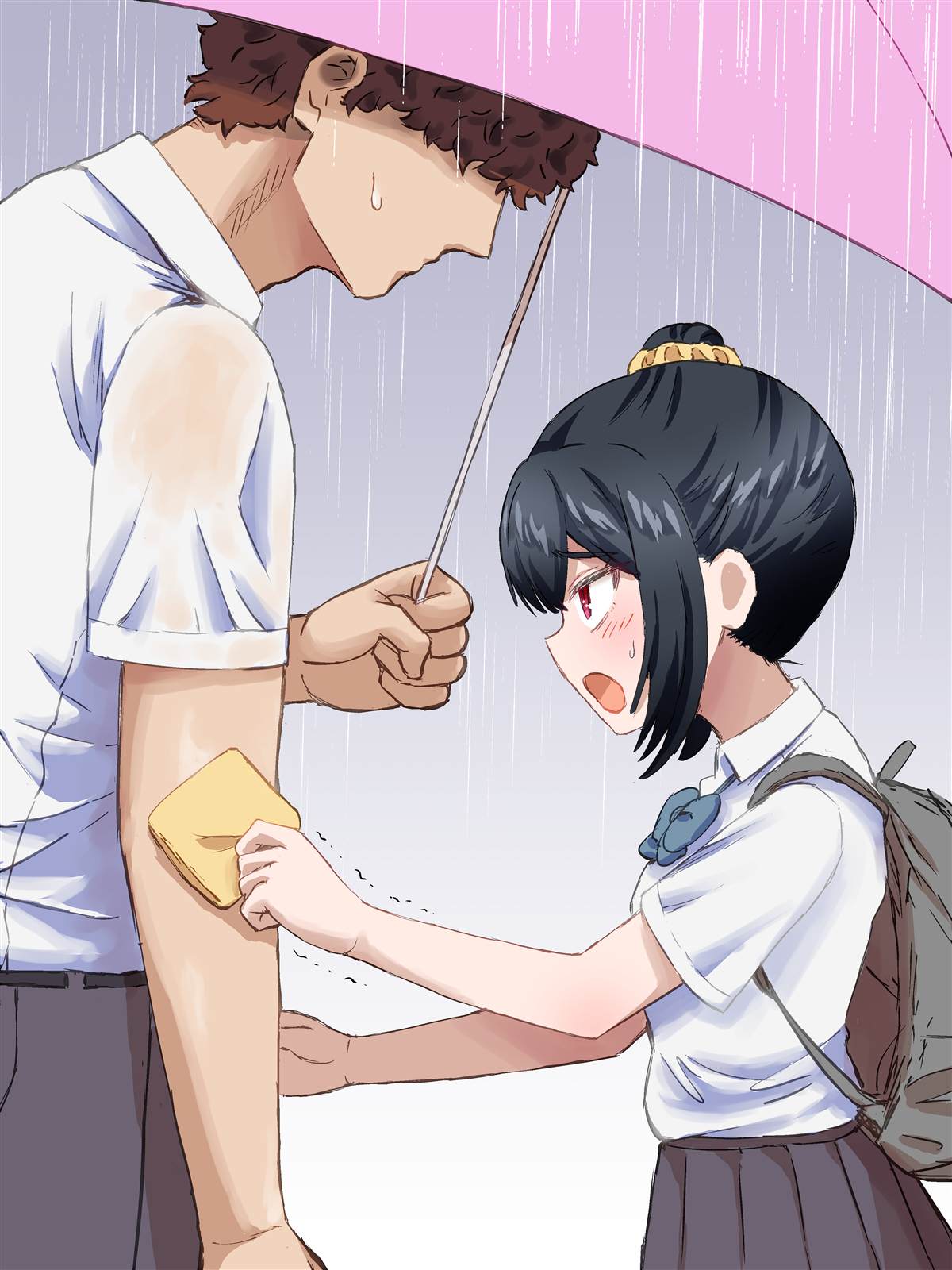 《与后辈一起避雨》漫画最新章节第1话免费下拉式在线观看章节第【7】张图片