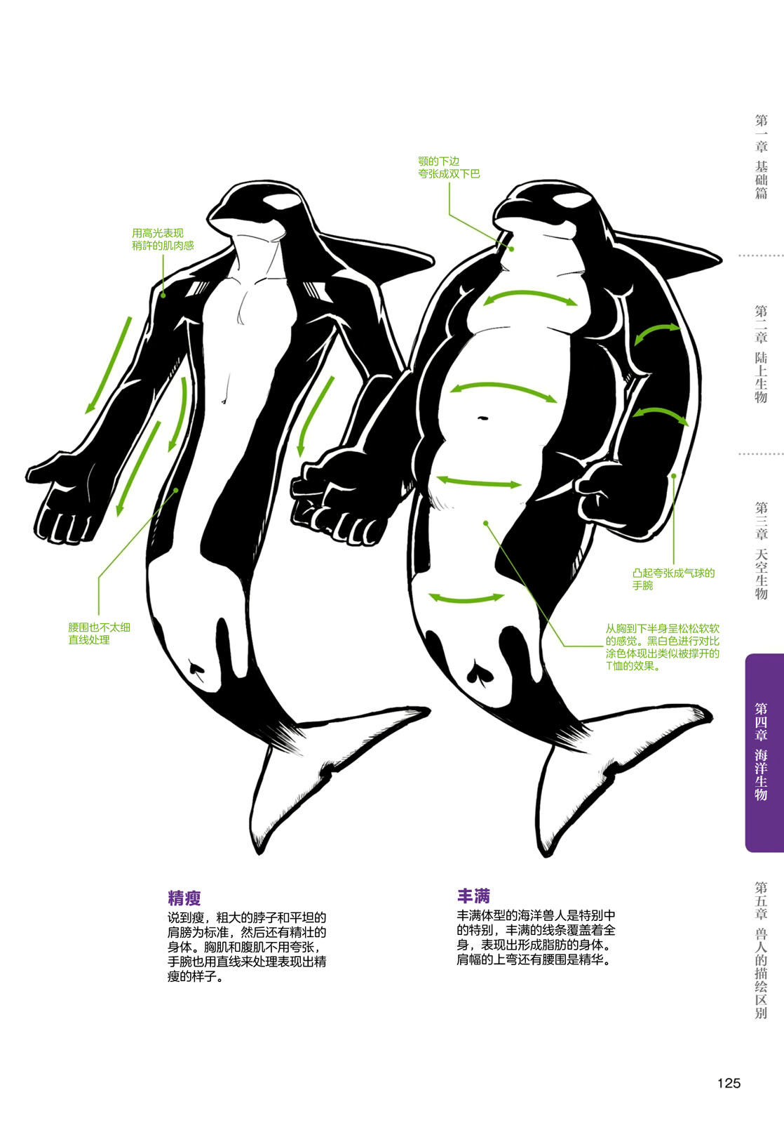 《兽人的描绘方法 -从真实系兽人到抽象系兽人》漫画最新章节第4话 海洋生物免费下拉式在线观看章节第【11】张图片