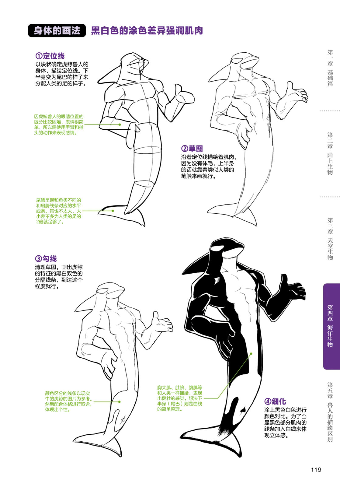 《兽人的描绘方法 -从真实系兽人到抽象系兽人》漫画最新章节第4话 海洋生物免费下拉式在线观看章节第【5】张图片