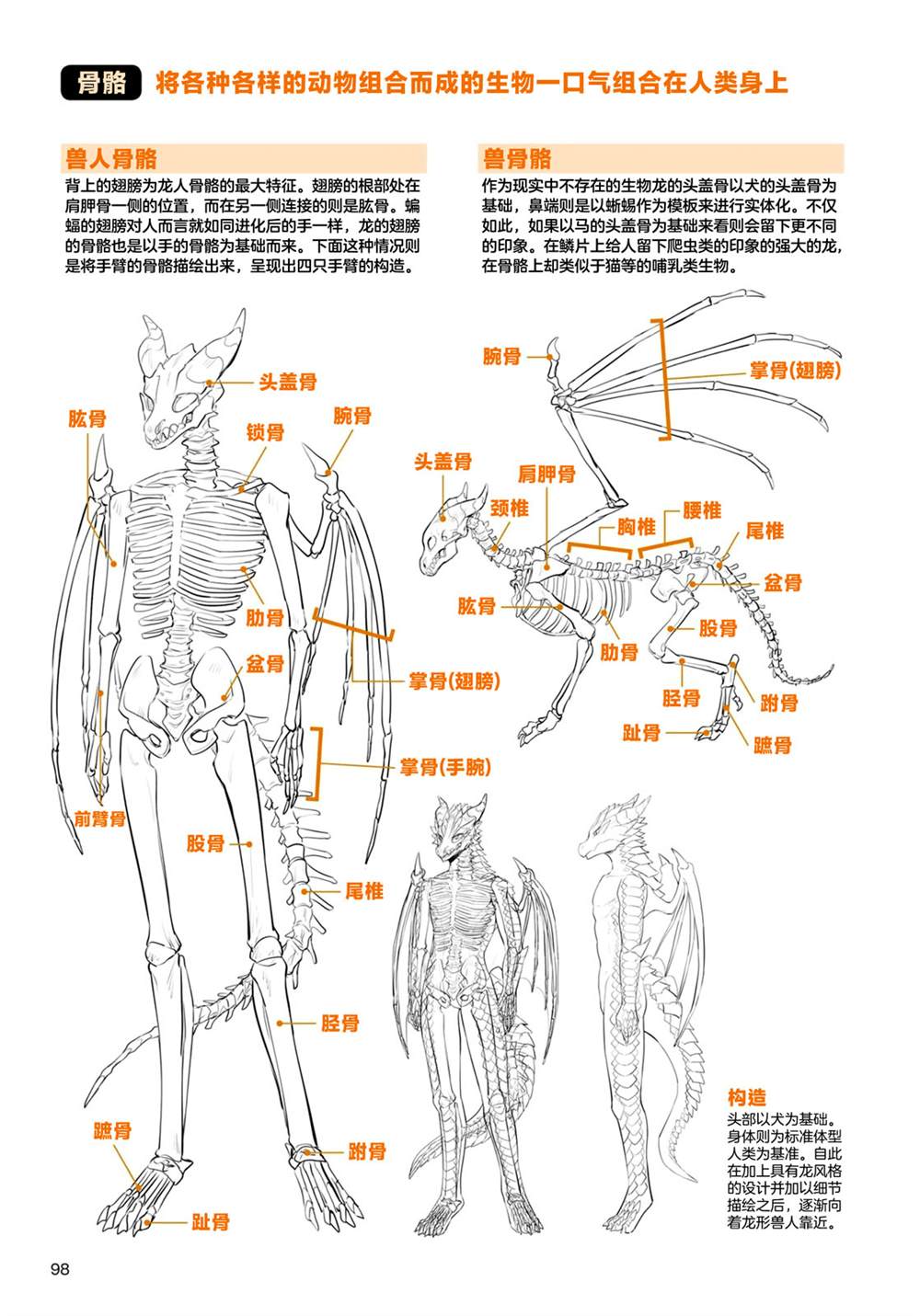 《兽人的描绘方法 -从真实系兽人到抽象系兽人》漫画最新章节第3.2话 天空生物 龙兽人的描绘方法免费下拉式在线观看章节第【3】张图片