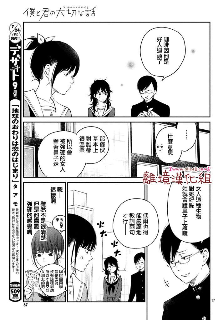 《我与你的重要谈话》漫画最新章节第14话 文艺少女独自在塔上跳舞免费下拉式在线观看章节第【18】张图片