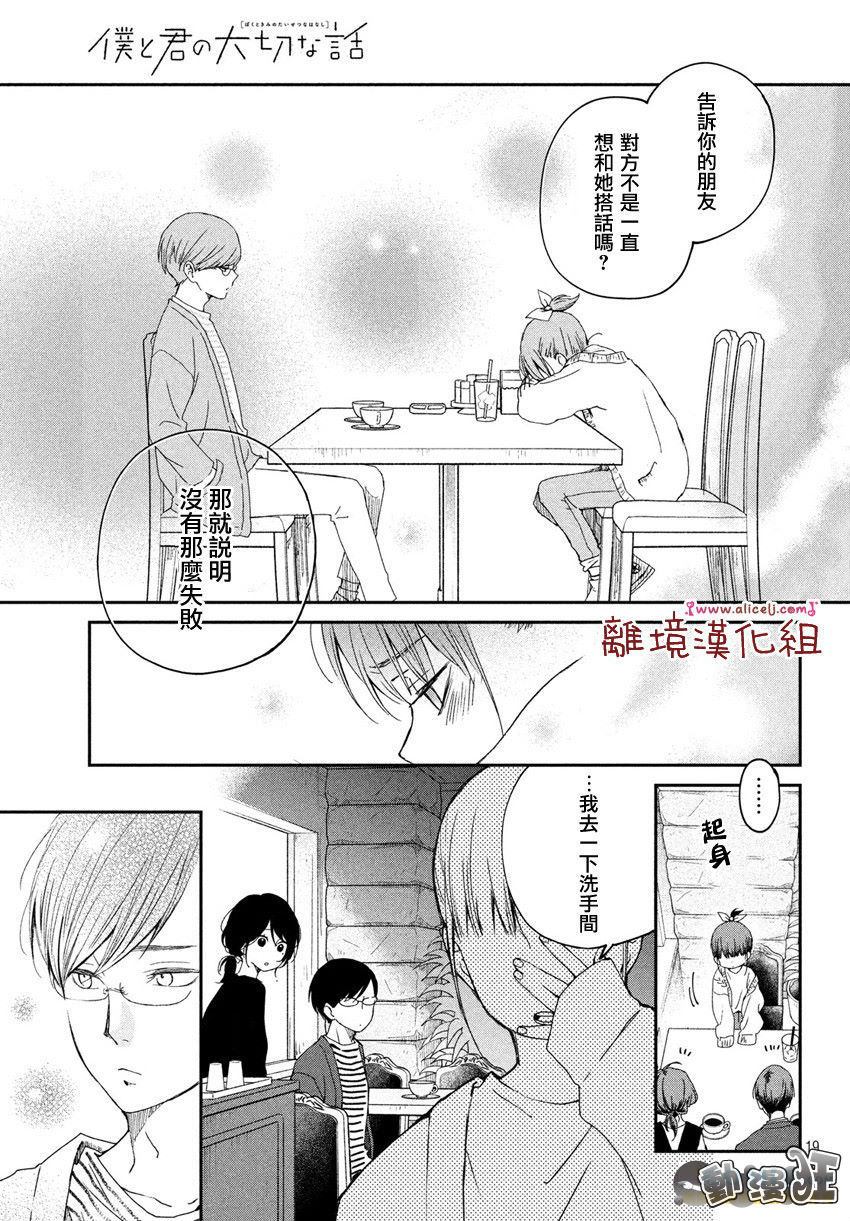 《我与你的重要谈话》漫画最新章节第19话免费下拉式在线观看章节第【19】张图片
