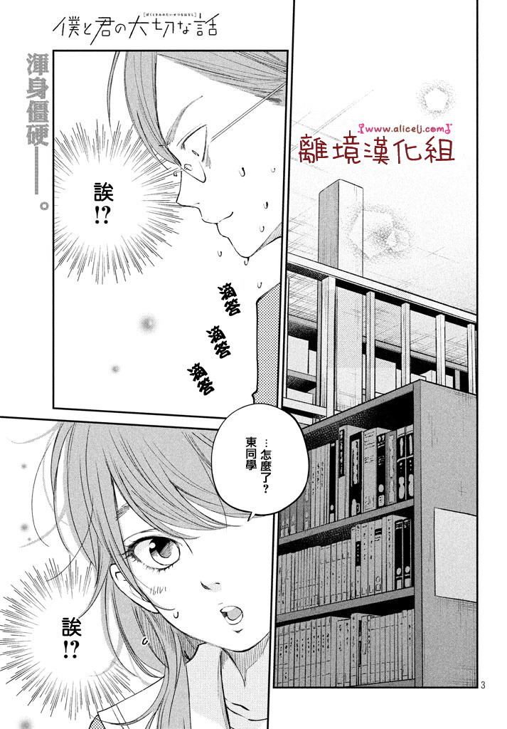 《我与你的重要谈话》漫画最新章节第16话 东同学他忘记了（后篇）免费下拉式在线观看章节第【3】张图片