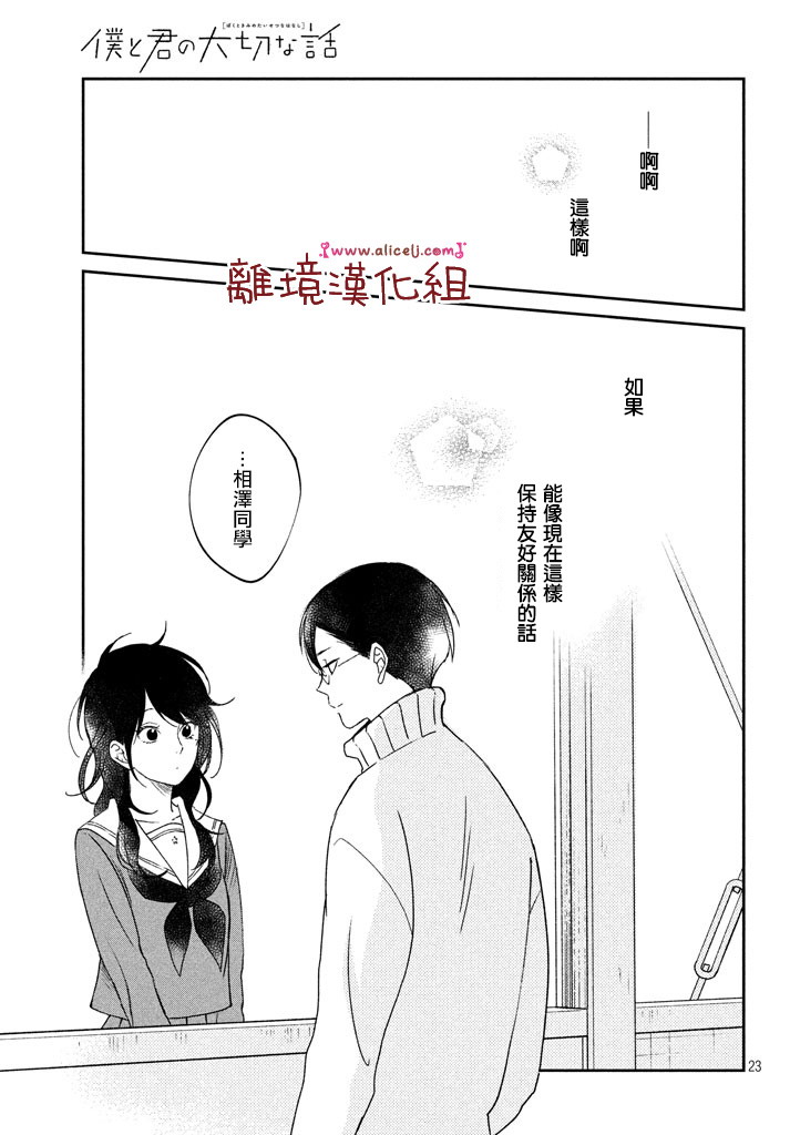 《我与你的重要谈话》漫画最新章节第16话 东同学他忘记了（后篇）免费下拉式在线观看章节第【23】张图片