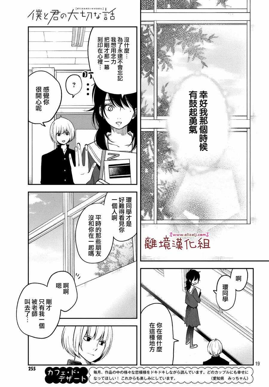 《我与你的重要谈话》漫画最新章节第11话免费下拉式在线观看章节第【19】张图片