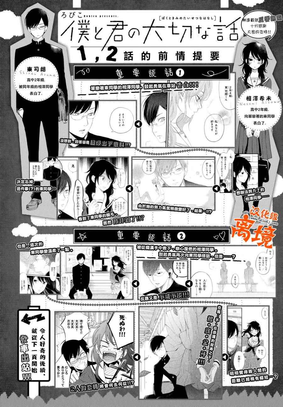 《我与你的重要谈话》漫画最新章节第3话免费下拉式在线观看章节第【1】张图片