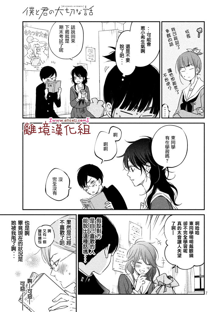 《我与你的重要谈话》漫画最新章节第16话 东同学他忘记了（后篇）免费下拉式在线观看章节第【7】张图片