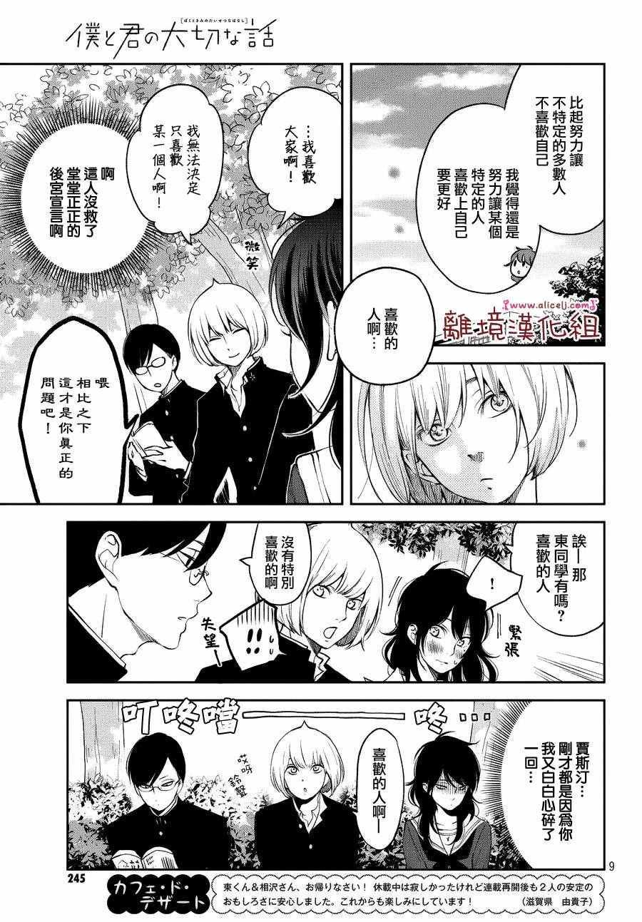 《我与你的重要谈话》漫画最新章节第11话免费下拉式在线观看章节第【9】张图片