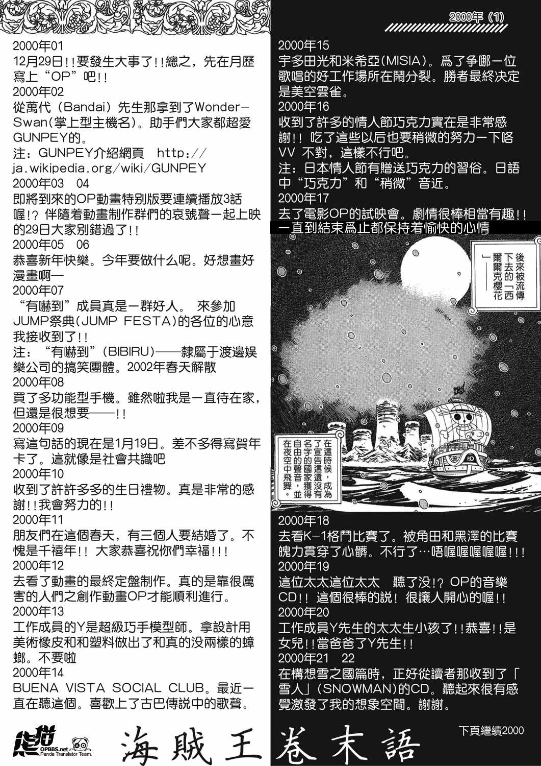 《海贼王》漫画最新章节96~08周刊JUMP卷末语免费下拉式在线观看章节第【8】张图片