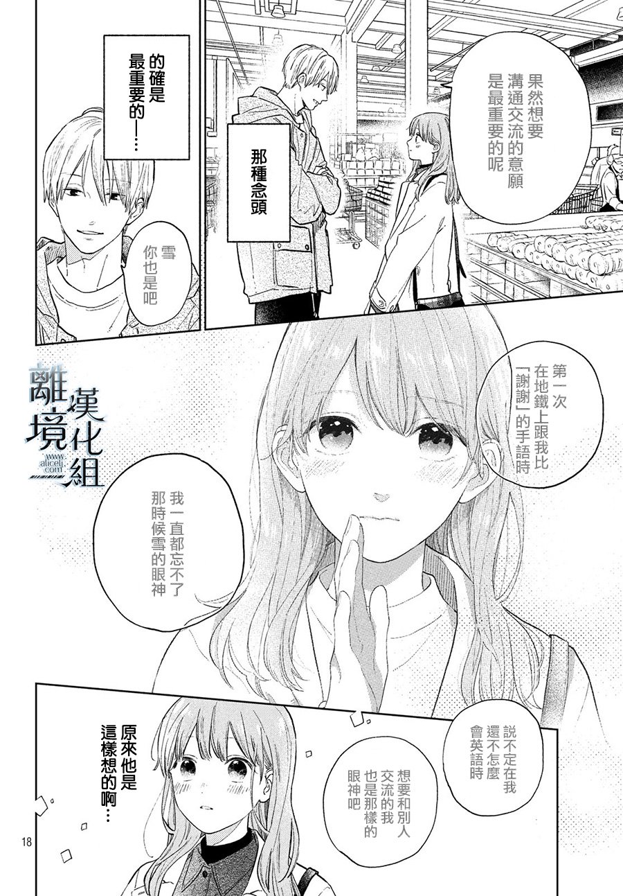 《指尖相触，恋恋不舍》漫画最新章节第6话免费下拉式在线观看章节第【18】张图片