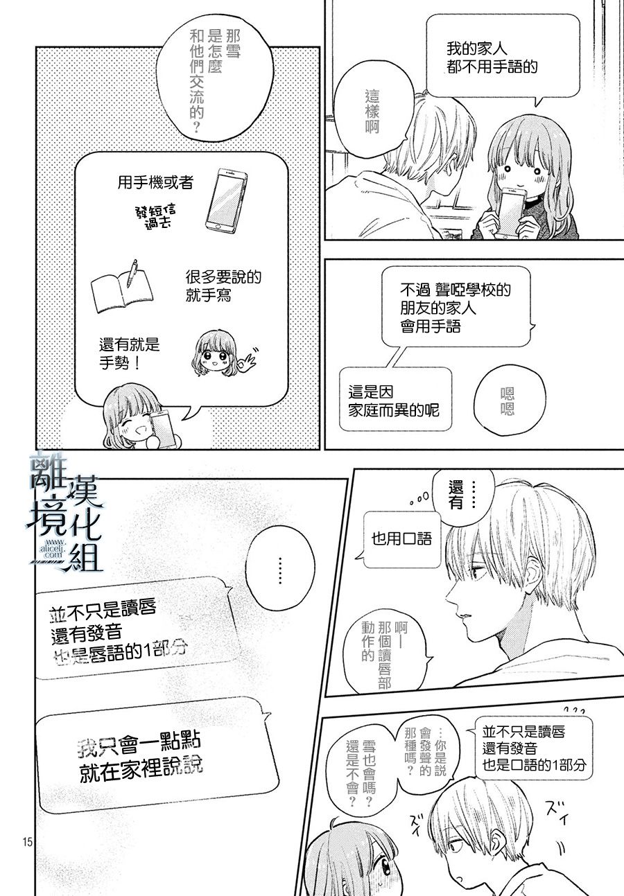 《指尖相触，恋恋不舍》漫画最新章节第7话免费下拉式在线观看章节第【14】张图片