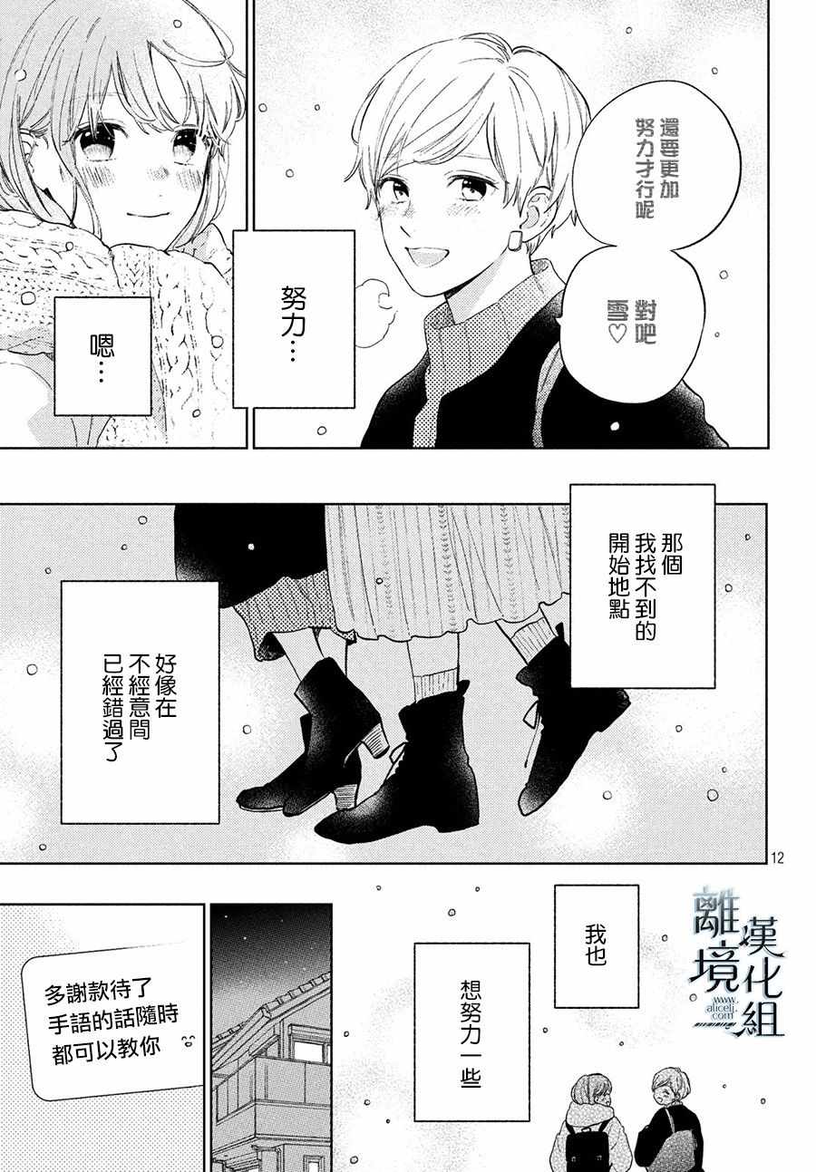 《指尖相触，恋恋不舍》漫画最新章节第4话免费下拉式在线观看章节第【13】张图片