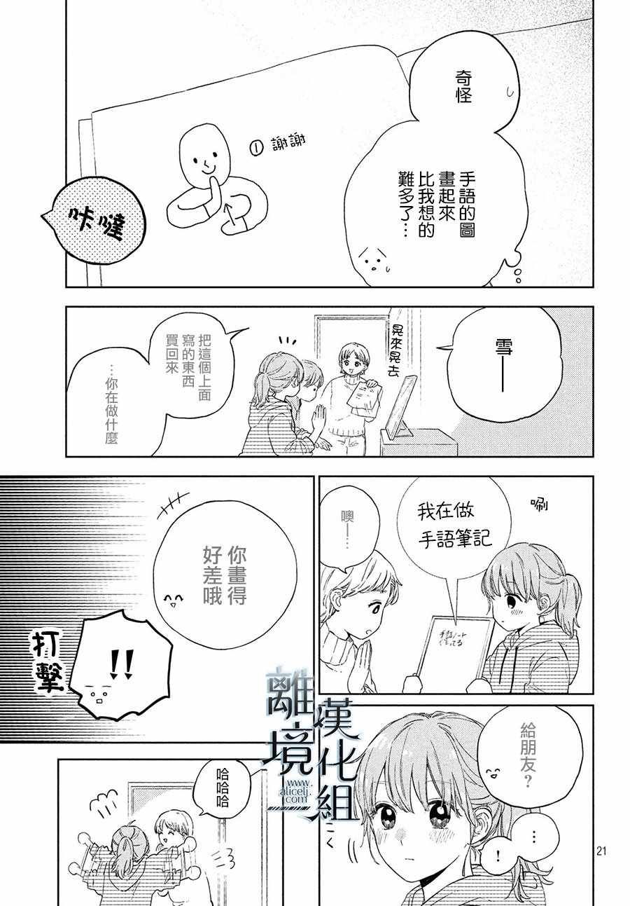 《指尖相触，恋恋不舍》漫画最新章节第3话免费下拉式在线观看章节第【21】张图片