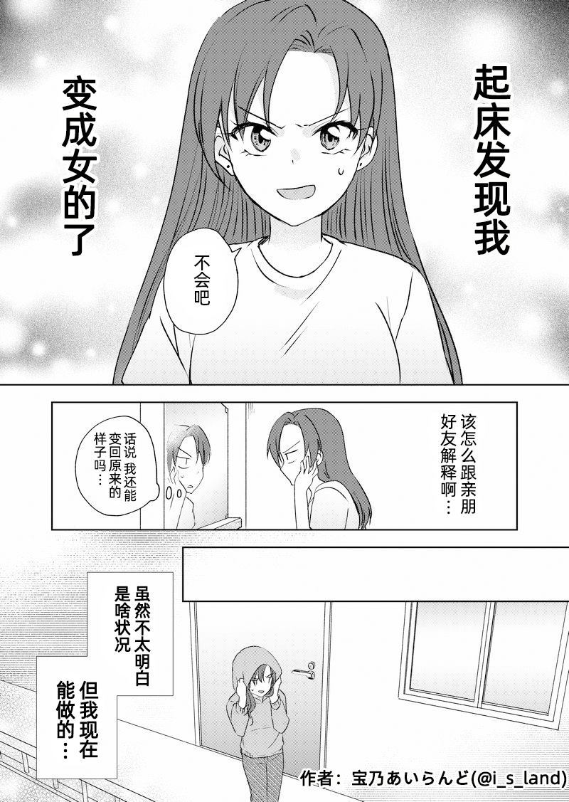 《变成女生后试著调戏了一下同学》漫画最新章节第1话免费下拉式在线观看章节第【1】张图片