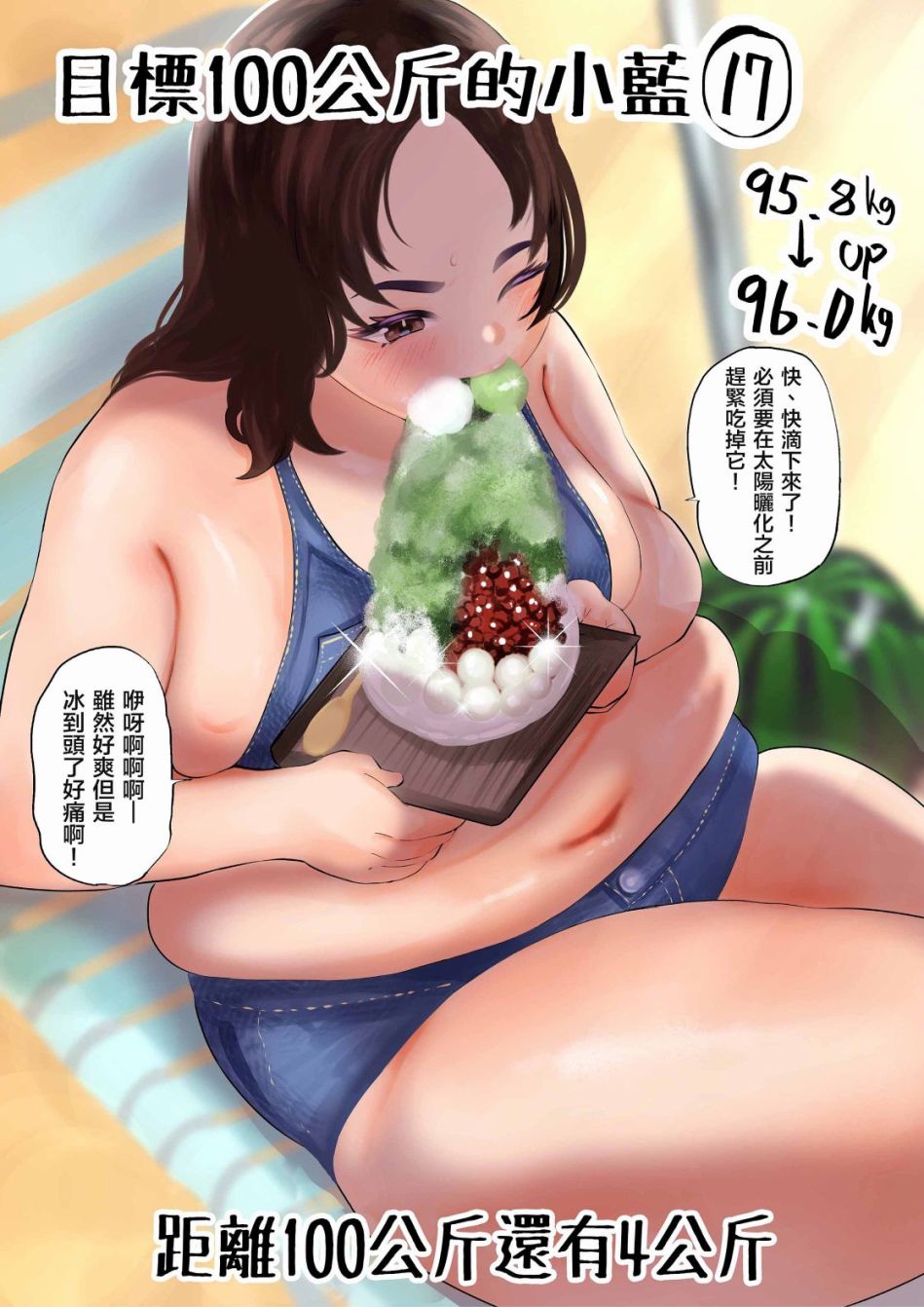 《目标100公斤的小蓝》漫画最新章节第17话免费下拉式在线观看章节第【1】张图片