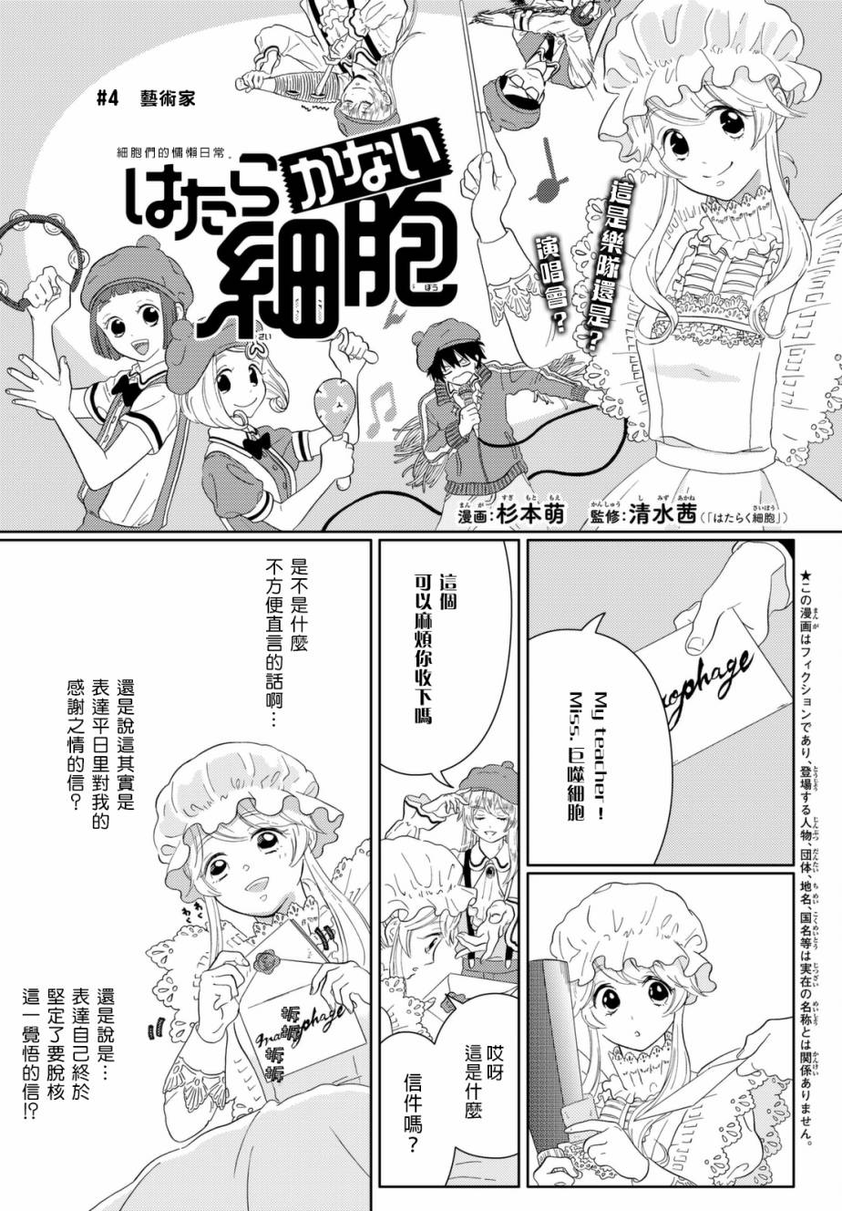 《不工作细胞》漫画最新章节第4话 艺术家免费下拉式在线观看章节第【1】张图片