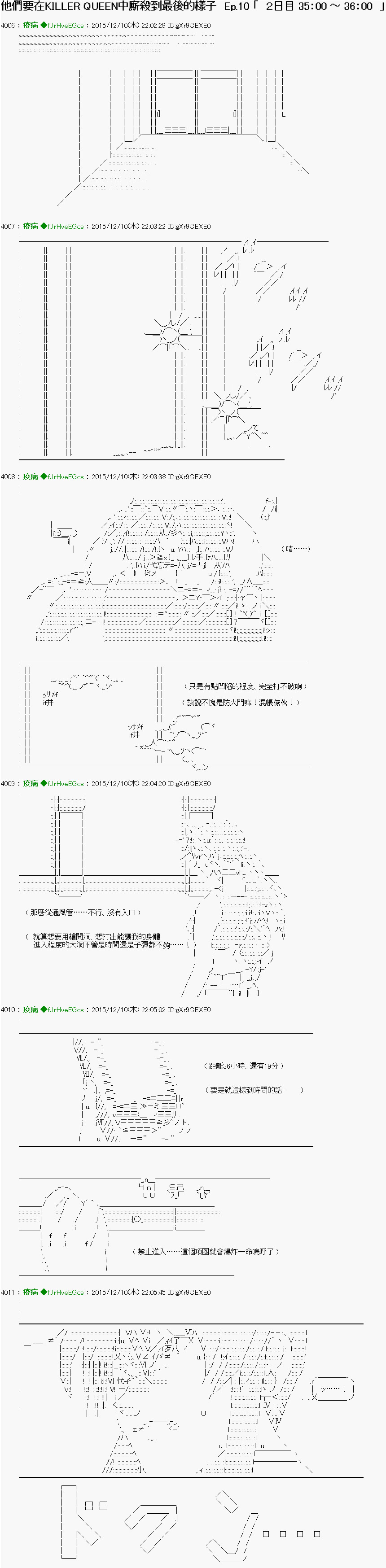 《他们要在KILLER QUEEN中厮杀到最后的样子》漫画最新章节第10话 Ep.10 「　２日目 35：00 ～ 36：00　」免费下拉式在线观看章节第【1】张图片