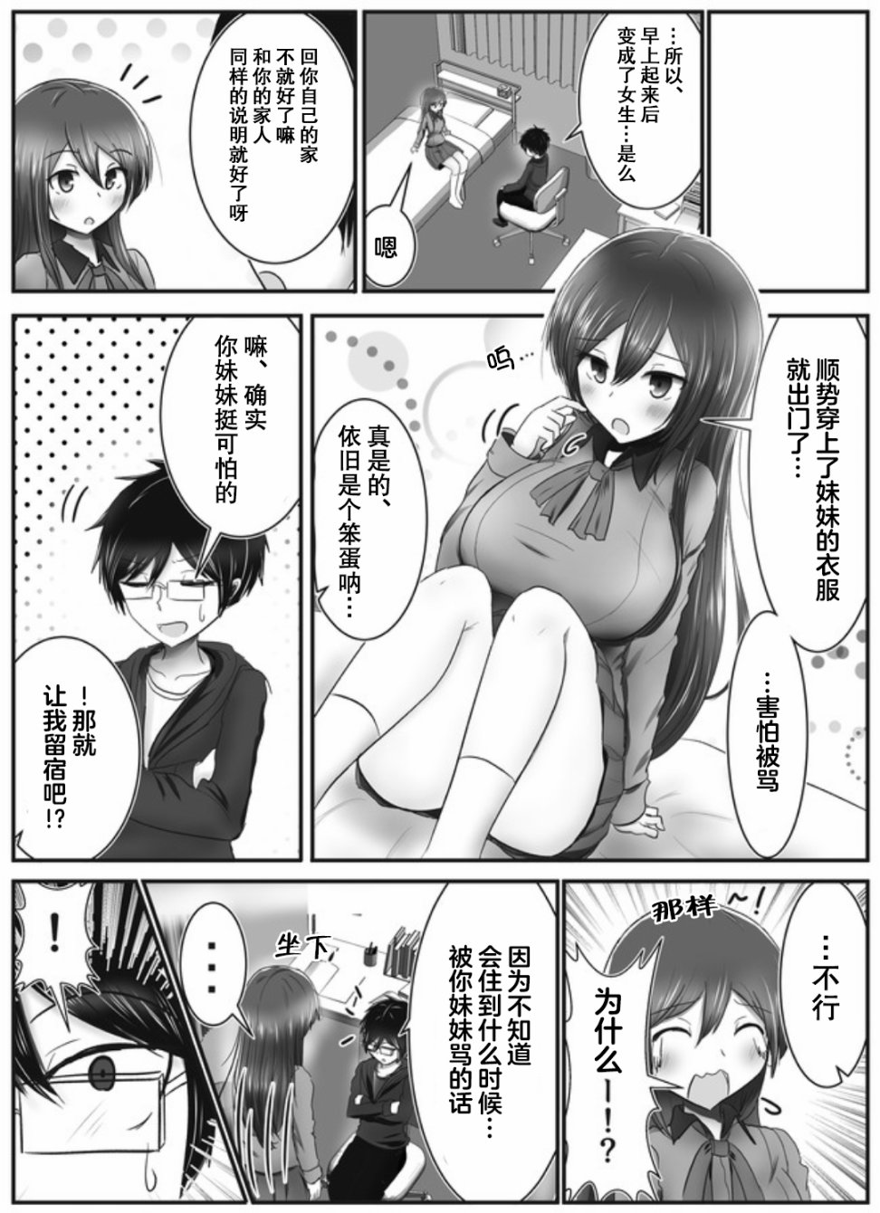 《早上起来变成女孩子了，以百合后宫为目标也前途多难》漫画最新章节第1话免费下拉式在线观看章节第【7】张图片