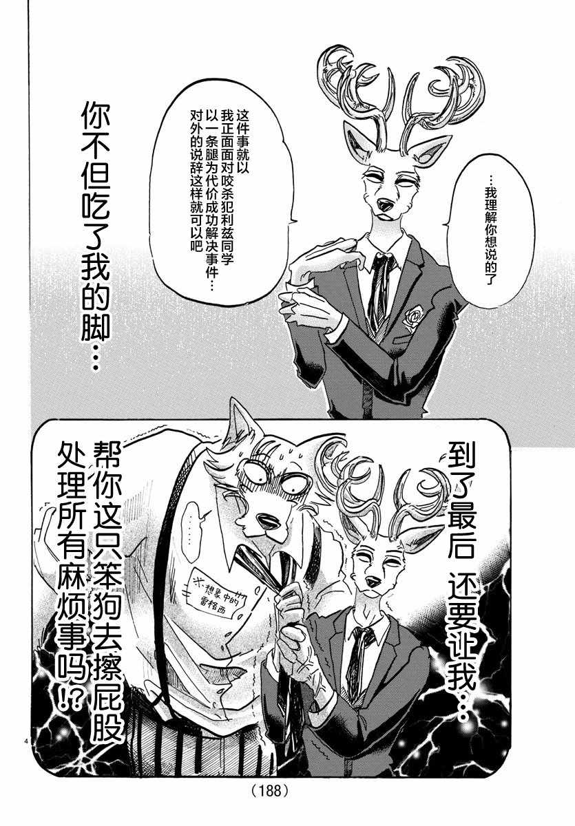 《BEASTARS》漫画最新章节第105话免费下拉式在线观看章节第【4】张图片