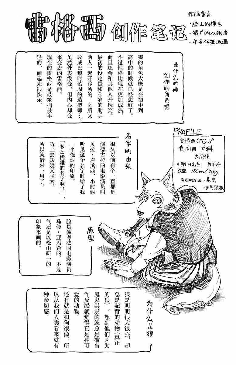 《BEASTARS》漫画最新章节01卷附录免费下拉式在线观看章节第【1】张图片