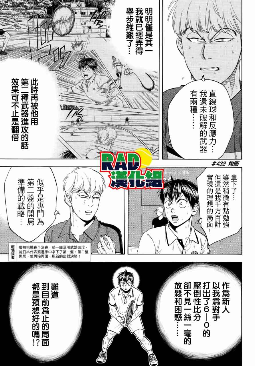 《网球优等生》漫画最新章节第432话免费下拉式在线观看章节第【1】张图片