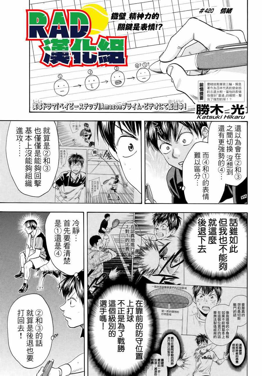 《网球优等生》漫画最新章节第420话免费下拉式在线观看章节第【1】张图片