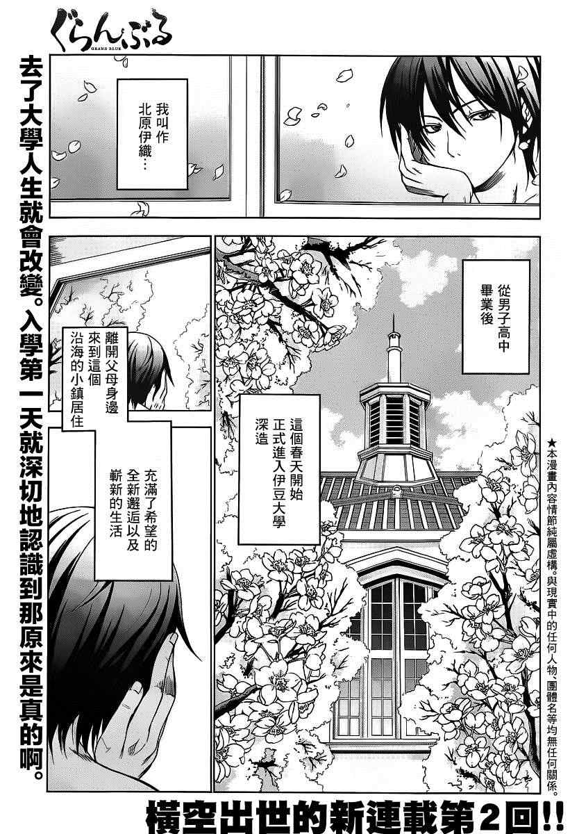 《GrandBlue》漫画最新章节第2话 新生欢迎会免费下拉式在线观看章节第【1】张图片