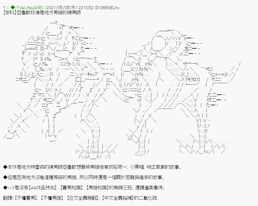 《亚鲁欧好像是地方马娘的练马师》漫画最新章节星光篇 1免费下拉式在线观看章节第【1】张图片