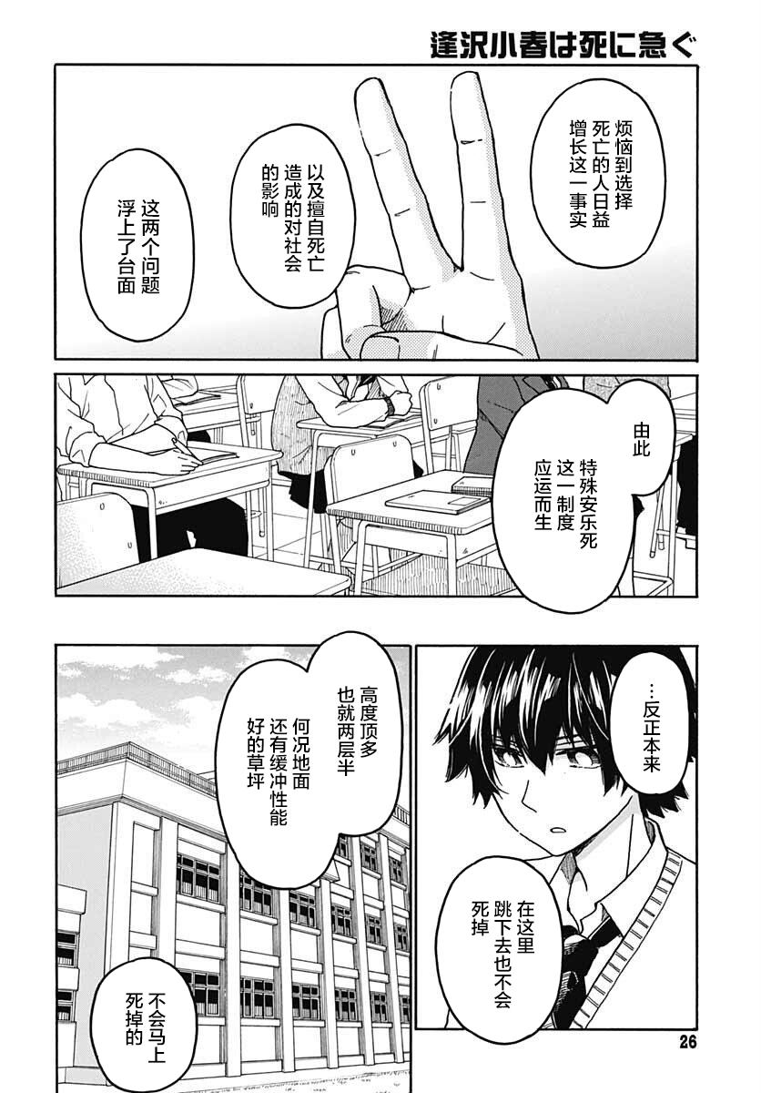 《逢泽小春赶著去死》漫画最新章节第1话免费下拉式在线观看章节第【23】张图片