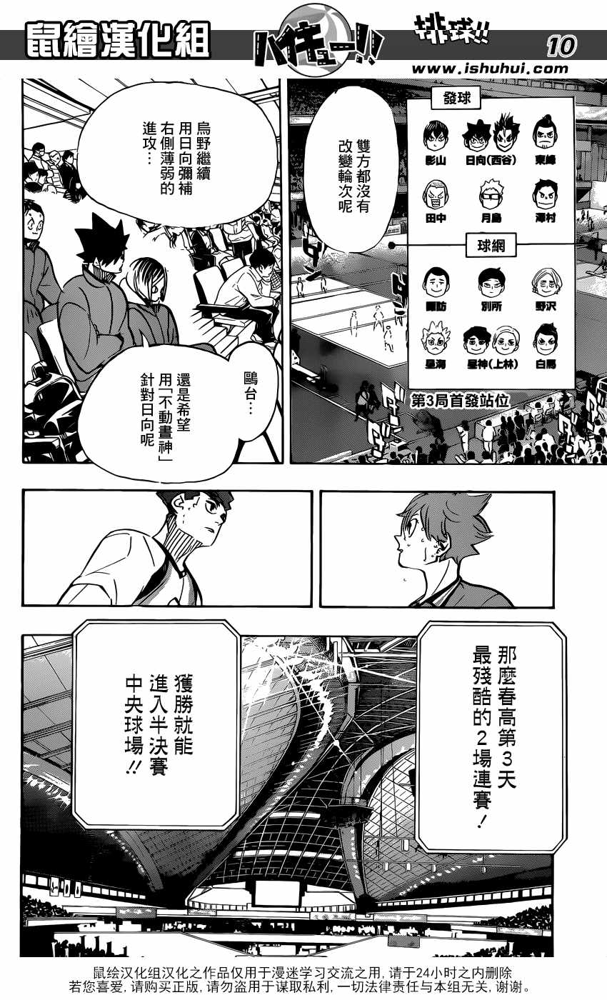 《排球少年!!》漫画最新章节第358话免费下拉式在线观看章节第【11】张图片