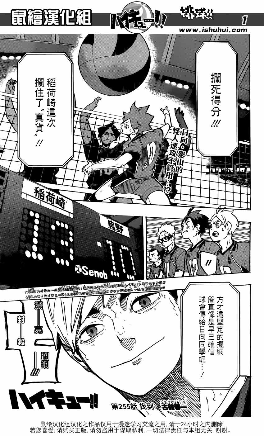 《排球少年!!》漫画最新章节第255话免费下拉式在线观看章节第【1】张图片