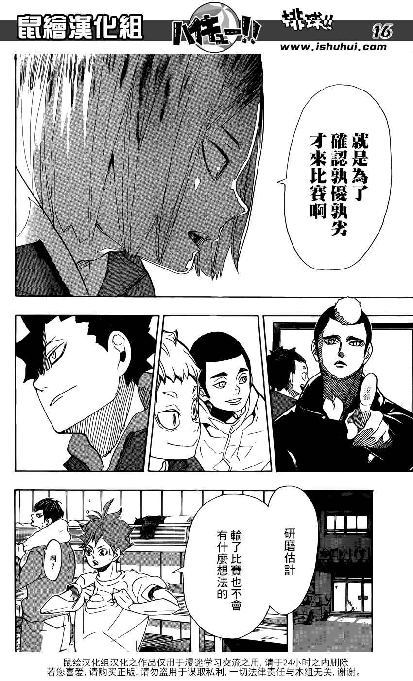 《排球少年!!》漫画最新章节第292话免费下拉式在线观看章节第【16】张图片