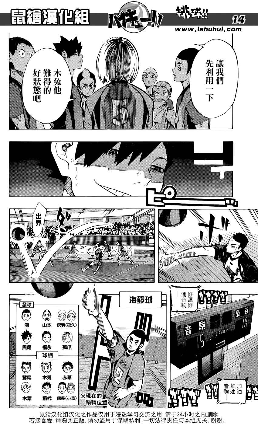 《排球少年!!》漫画最新章节第192话免费下拉式在线观看章节第【14】张图片