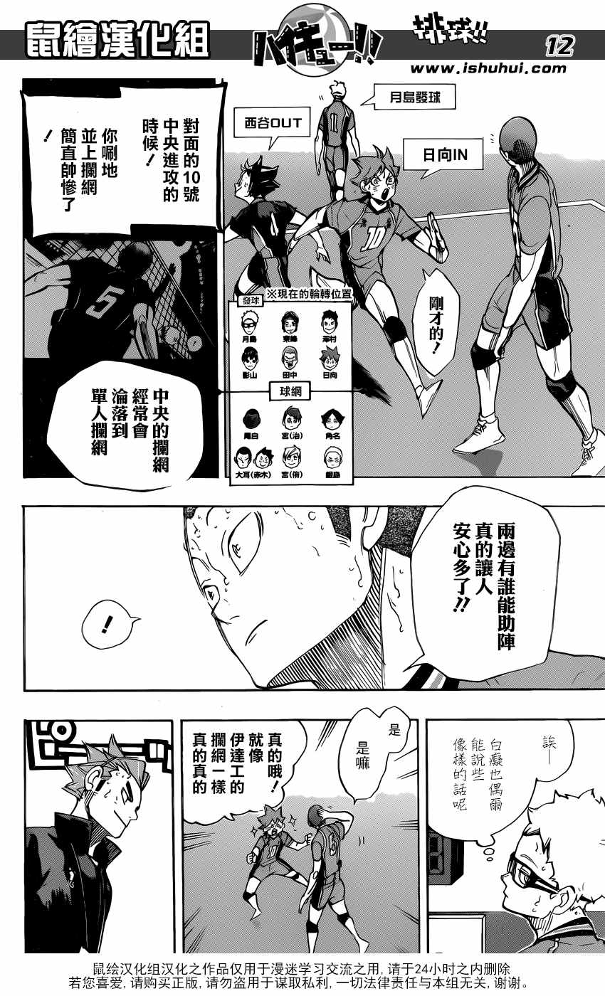 《排球少年!!》漫画最新章节第263话免费下拉式在线观看章节第【12】张图片